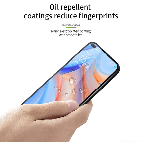For OPPO Reno4Z PINWUYO 9H 2.5D Full Screen Tempered Glass Film(Black)