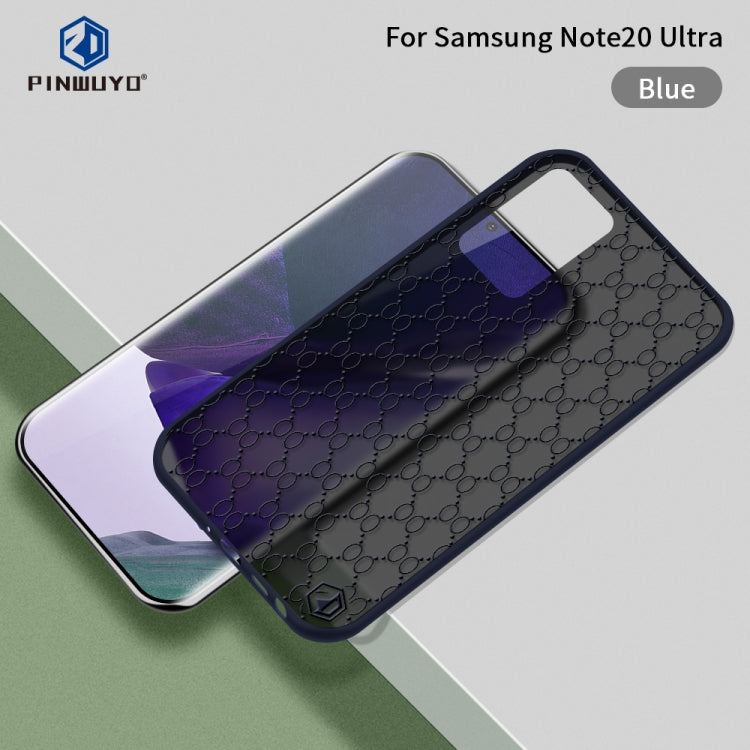 For Samsung Galaxy Note20 Ultra PINWUYO Series 2nd Generation PC + TPU Water-resistant And Anti-drop All-inclusive Protective Shell, Matte Back Cover(Blue)