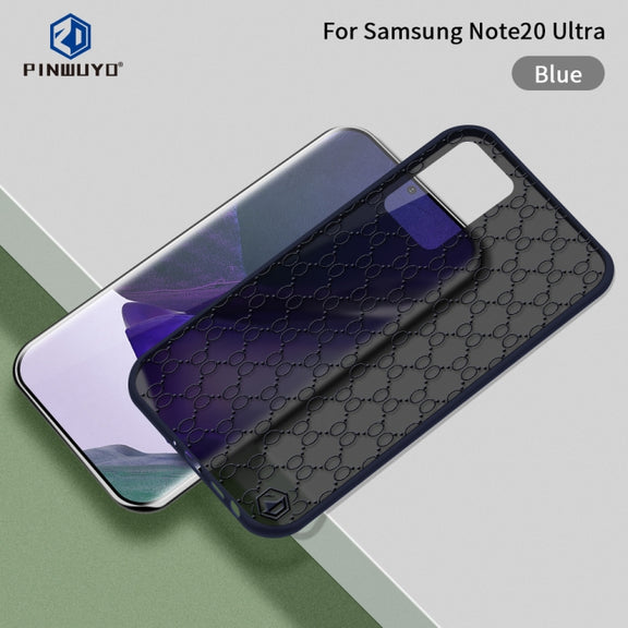 For Samsung Galaxy Note20 Ultra PINWUYO Series 2nd Generation PC + TPU Water-resistant And Anti-drop All-inclusive Protective Shell, Matte Back Cover(Blue)