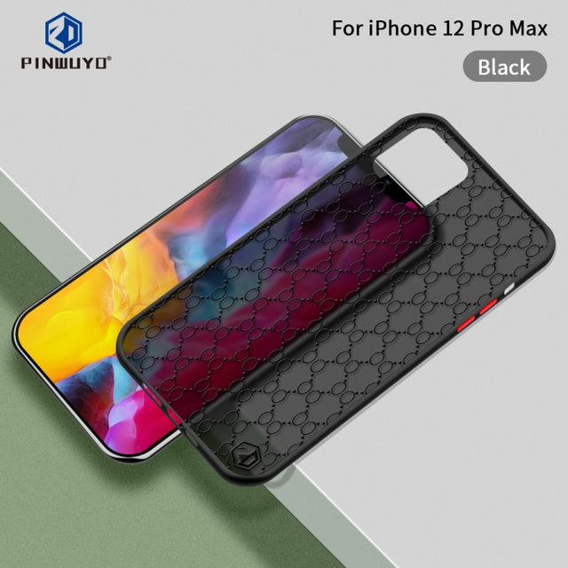 For iPhone 12 Pro Max PINWUYO Series 2 Generation PC + TPU Anti-drop All-inclusive Protective Case(Black)