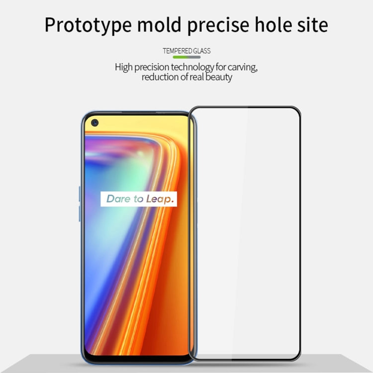 For OPPO Realme 7 PINWUYO 9H 3D Curved Full Screen Explosion-proof Tempered Glass Film(Black)