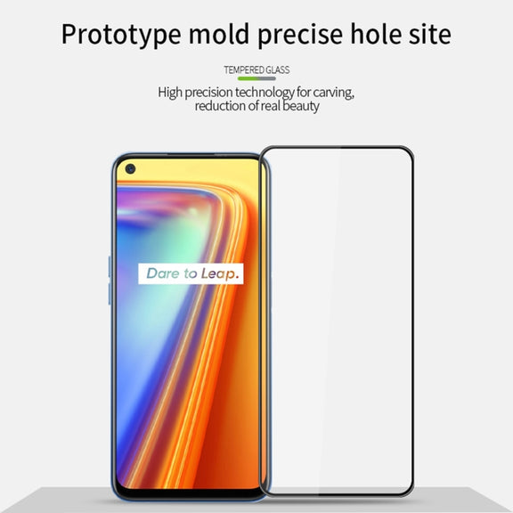 For OPPO Realme 7 PINWUYO 9H 3D Curved Full Screen Explosion-proof Tempered Glass Film(Black)