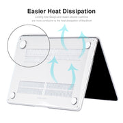 For MacBook Air 13.6 2022 A2681 ENKAY Crystal Laptop Protective Case(Black)
