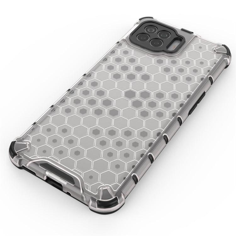 For OPPO A73 Shockproof Honeycomb PC + TPU Case(Grey)