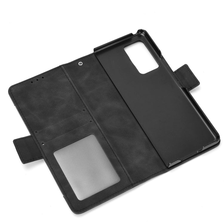 For Samsung Galaxy Z Fold2 5G Wallet Style Skin Feel Calf Pattern Leather Case with Separate Card Slot(Black)