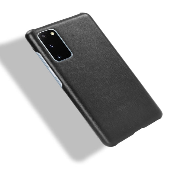 For Samsung Galaxy S20 FE Shockproof Litchi Texture PC + PU Case(Black)
