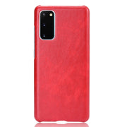 For Samsung Galaxy S20 FE Shockproof Litchi Texture PC + PU Case(Red)