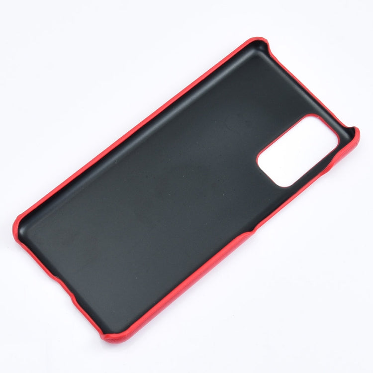 For Samsung Galaxy S20 FE Shockproof Litchi Texture PC + PU Case(Red)