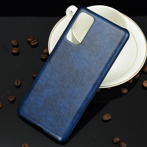 For Samsung Galaxy S20 FE Shockproof Litchi Texture PC + PU Case(Blue)