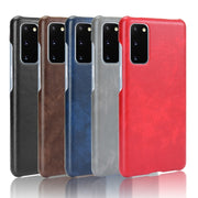 For Samsung Galaxy S20 FE Shockproof Litchi Texture PC + PU Case(Blue)