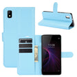 For ZTE Blade L210 Litchi Texture Horizontal Flip Protective Case with Holder & Card Slots & Wallet(Blue) - free shipping - PMC TechLife - Order now!