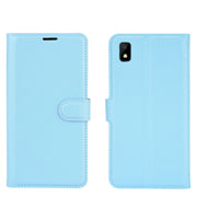 For ZTE Blade L210 Litchi Texture Horizontal Flip Protective Case with Holder & Card Slots & Wallet(Blue)