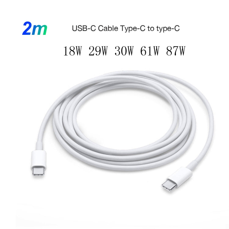 2 in 1 PD 30W USB-C / Type-C + 3A PD 3.0 USB-C / Type-C to USB-C / Type-C Fast Charge Data Cable Set, Cable Length: 2m, EU Plug