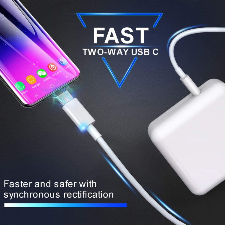 2 in 1 PD 30W USB-C / Type-C + 3A PD 3.0 USB-C / Type-C to USB-C / Type-C Fast Charge Data Cable Set, Cable Length: 2m, EU Plug