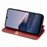 For vivo Y20 Cubic Grid Pressed Horizontal Flip Magnetic PU Leather Case with Holder & Card Slots & Wallet(Red)