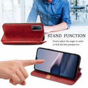 For vivo Y20 Cubic Grid Pressed Horizontal Flip Magnetic PU Leather Case with Holder & Card Slots & Wallet(Red)