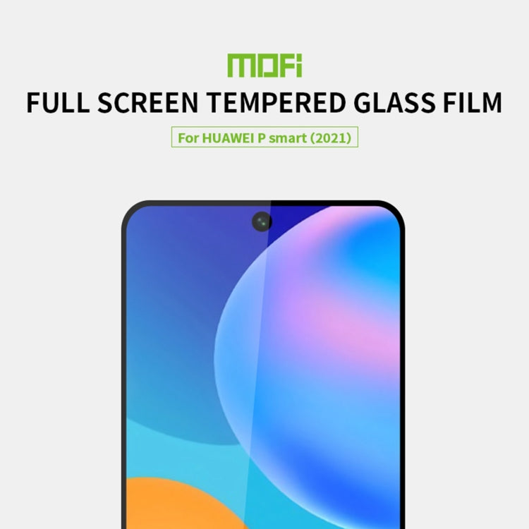 For Huawei P smart 2021 MOFI 9H 2.5D Full Screen Tempered Glass Film(Black)
