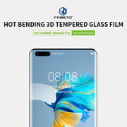 For Huawei Mate40 Pro PINWUYO 9H 3D Hot Bending Tempered Glass Film(Black)