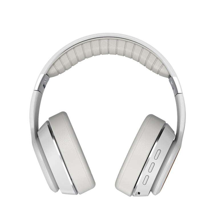 VJ320 Bluetooth 5.0 Head-mounted Foldable Wireless Headphones Support TF Card with Mic(White)