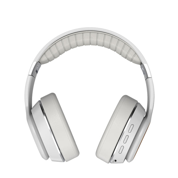 VJ320 Bluetooth 5.0 Head-mounted Foldable Wireless Headphones Support TF Card with Mic(White)