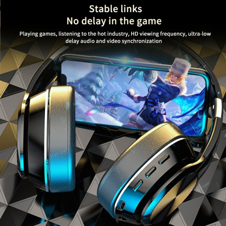 VJ320 Bluetooth 5.0 Head-mounted Foldable Wireless Headphones Support TF Card with Mic(Red)