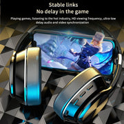 VJ320 Bluetooth 5.0 Head-mounted Foldable Wireless Headphones Support TF Card with Mic(Red)