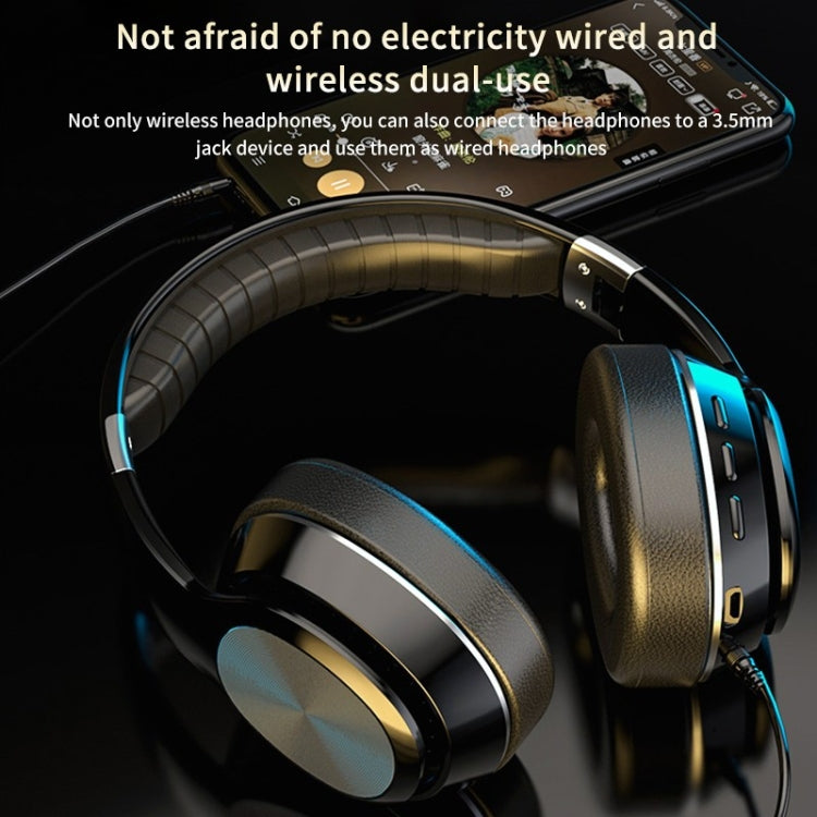 VJ320 Bluetooth 5.0 Head-mounted Foldable Wireless Headphones Support TF Card with Mic(Red)