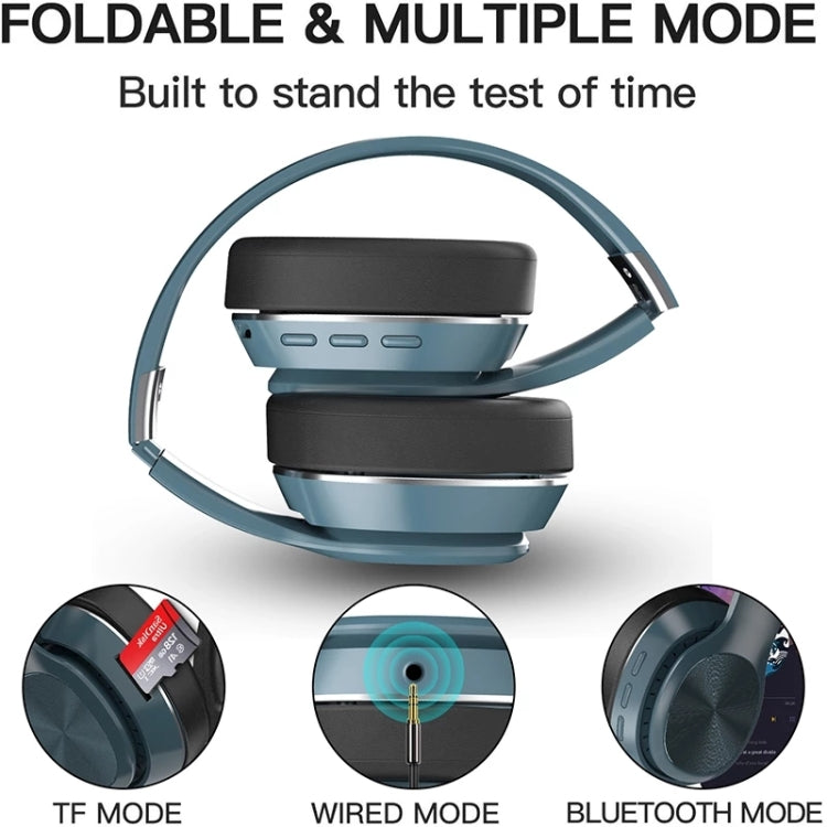 VJ320 Bluetooth 5.0 Head-mounted Foldable Wireless Headphones Support TF Card with Mic(Red)