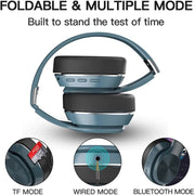 VJ320 Bluetooth 5.0 Head-mounted Foldable Wireless Headphones Support TF Card with Mic(Red)