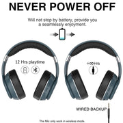 VJ320 Bluetooth 5.0 Head-mounted Foldable Wireless Headphones Support TF Card with Mic(Red)