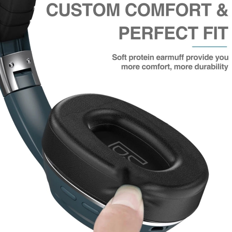 VJ320 Bluetooth 5.0 Head-mounted Foldable Wireless Headphones Support TF Card with Mic(Red)