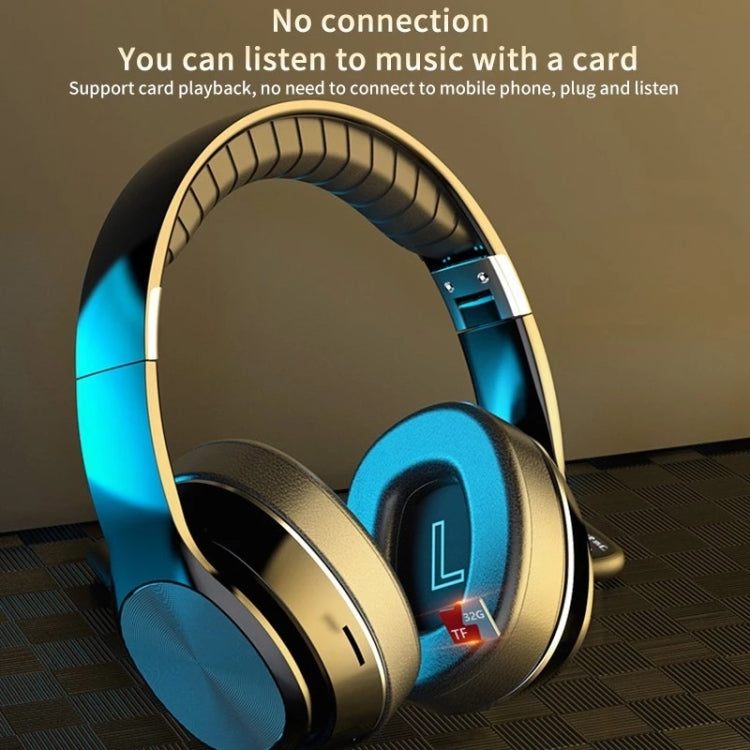 VJ320 Bluetooth 5.0 Head-mounted Foldable Wireless Headphones Support TF Card with Mic(Red)