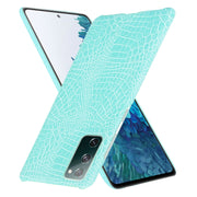 For Samsung Galaxy S20 FE Shockproof Crocodile Texture PC + PU Case(Light Green)