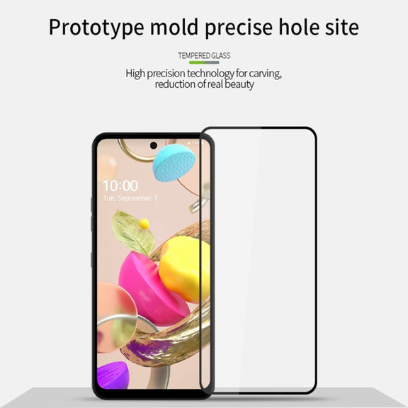 For LG K42 / K52 PINWUYO 9H 2.5D Full Screen Tempered Glass Film(Black)