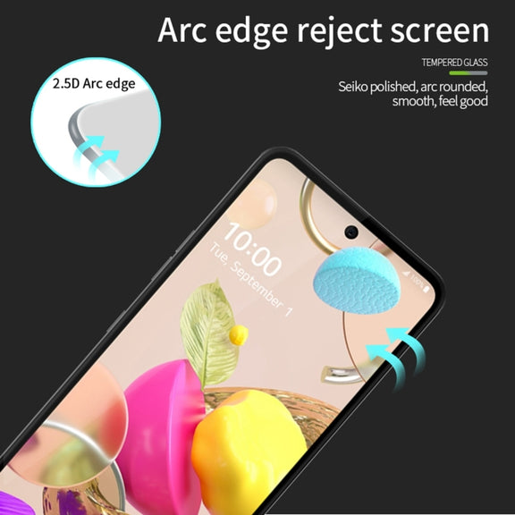 For LG K42 / K52 PINWUYO 9H 2.5D Full Screen Tempered Glass Film(Black)