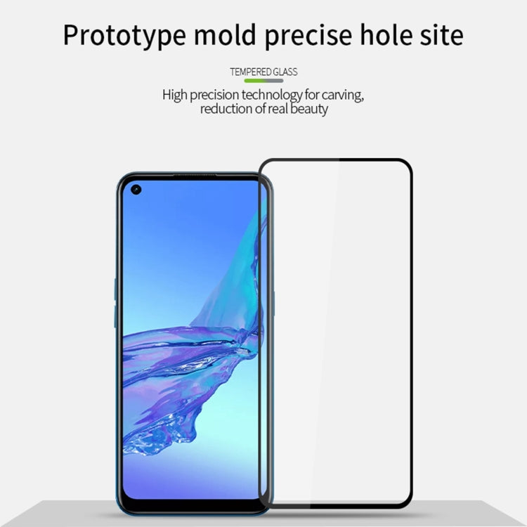 For OPPO A32 PINWUYO 9H 2.5D Full Screen Tempered Glass Film(Black)