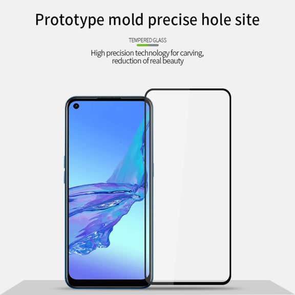 For OPPO A32 PINWUYO 9H 2.5D Full Screen Tempered Glass Film(Black)
