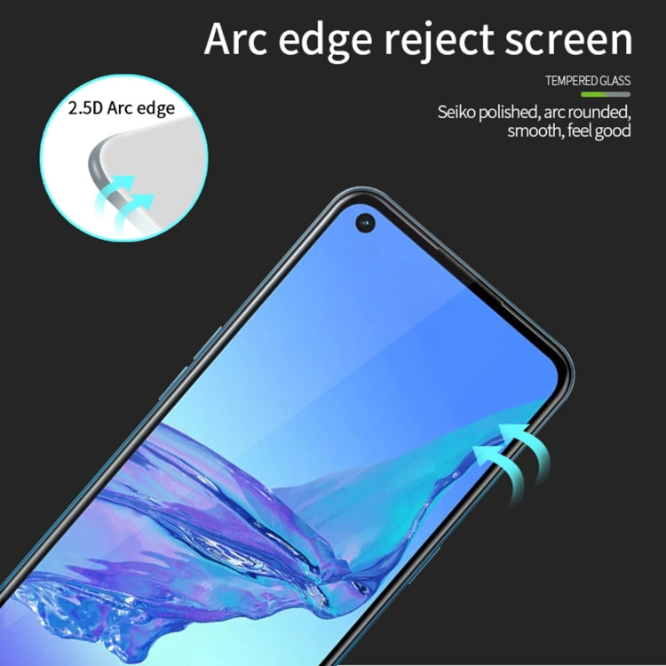 For OPPO A32 PINWUYO 9H 2.5D Full Screen Tempered Glass Film(Black)