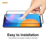 For Huawei P Smart 2021 ENKAY Hat-Prince Full Glue 0.26mm 9H 2.5D Tempered Glass Full Coverage Film