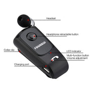 Fineblue F920 CSR4.1 Retractable Cable Caller Vibration Reminder Anti-theft Bluetooth Headset