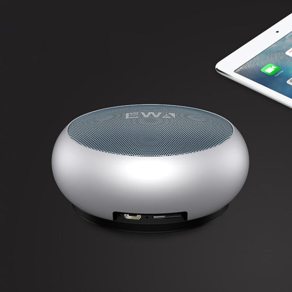 EWA A110 IPX5 Water-resistant Portable Mini Metal Wireless Bluetooth Speaker Supports 3.5mm Audio & 32GB TF Card & Calls(Silver)