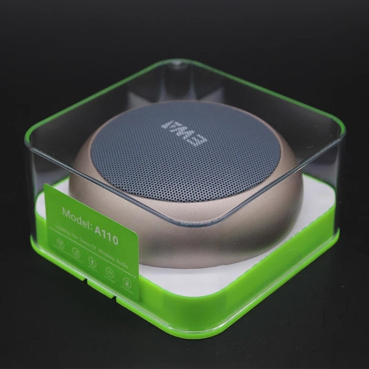 EWA A110 IPX5 Water-resistant Portable Mini Metal Wireless Bluetooth Speaker Supports 3.5mm Audio & 32GB TF Card & Calls(Silver)