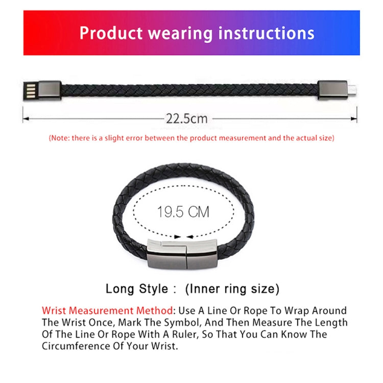 XJ-28 3A USB to 8 Pin Creative Bracelet Data Cable, Cable Length: 22.5cm(White)