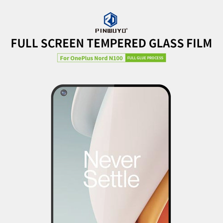 For OnePlus Nord N100 PINWUYO 9H 2.5D Full Screen Tempered Glass Film(Black)