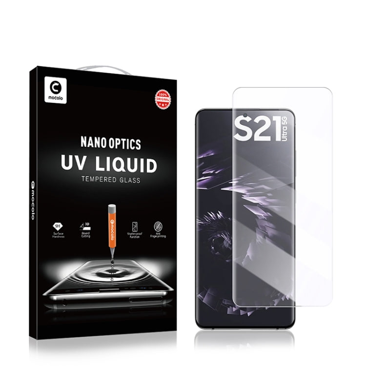 For Samsung Galaxy S21/S30 mocolo 9H 3D Full Screen UV Screen Film, Support Fingerprint Unlock