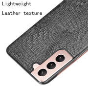 For Samsung Galaxy S21+ 5G / S21 Plus 5G Shockproof Crocodile Texture PC + PU Case(Black)