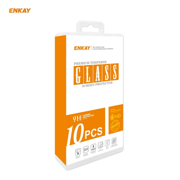 For Xiaomi Redmi Note 9T 10 PCS ENKAY Hat-Prince Full Glue 0.26mm 9H 2.5D Tempered Glass Full Coverage Film