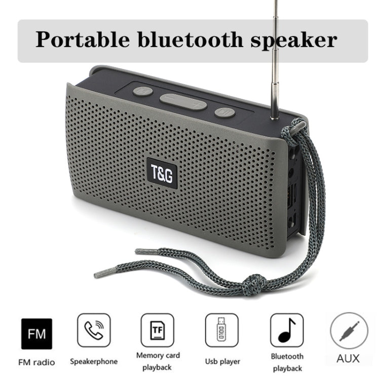 T&G TG282 Portable Bluetooth Speakers with Flashlight, Support TF Card / FM / 3.5mm AUX / U Disk / Hands-free Call(Green)