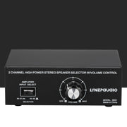 B051 2 Input And 1 Output Power Amplifier And Speaker Selection Switcher Output With Volume Adjustment 2 Power Amplifiers Audio Switcher Switch Distribution Comparator
