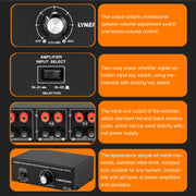 B051 2 Input And 1 Output Power Amplifier And Speaker Selection Switcher Output With Volume Adjustment 2 Power Amplifiers Audio Switcher Switch Distribution Comparator